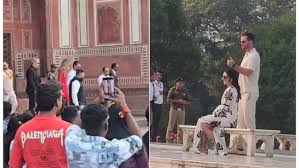 आगरा पहुंचे डोनाल्ड ट्रंप जूनियर, ताजमहल का किया दीदार; डायना बेंच पर खिंचवाई तस्वीर, इतिहास और पच्चीकारी में दिखाई दिलचस्पी